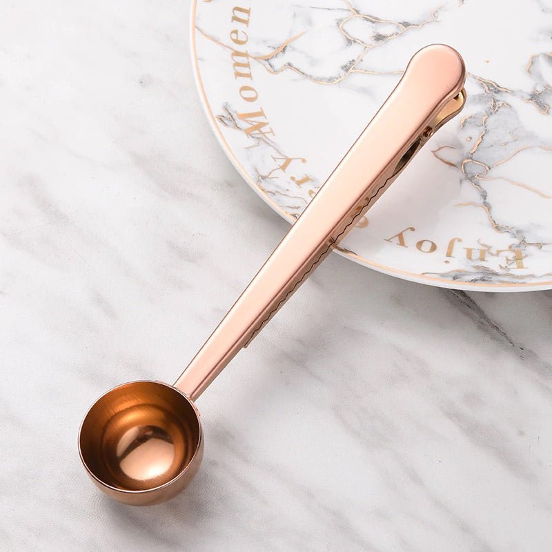 Two - in - one Stainless Steel Spoon | Coffee Spoon And Sealing Clip - goosavvy.com