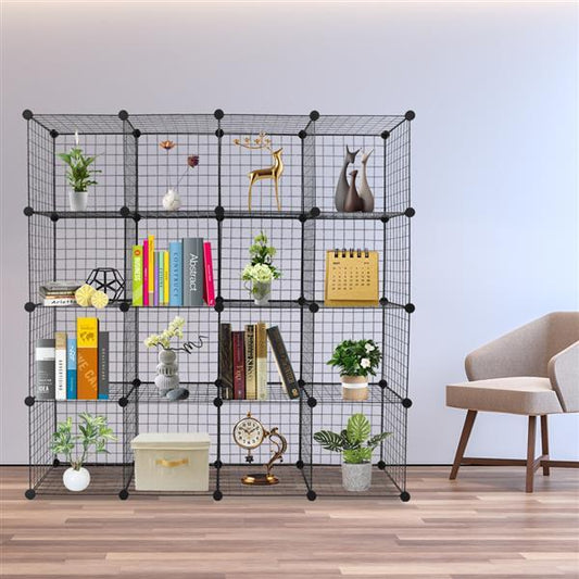 16 - Cube Modular Storage Organizer – Metal Wire Shelving Unit & Bookcase - goosavvy.com