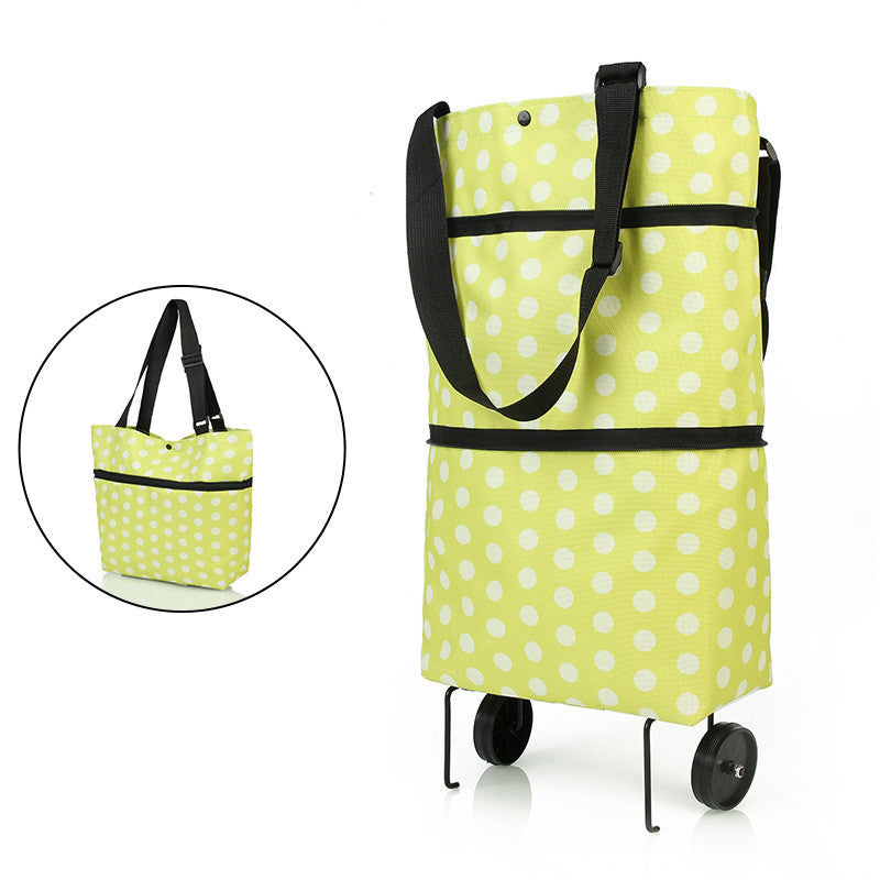 Reusable Foldable Shopping Bag with Wheels – Convertible Cart Tote