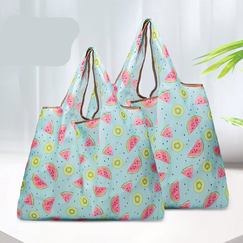 2 - Pack Reusable Foldable Grocery Shopping Bags - Waterproof & Spacious - goosavvy.com