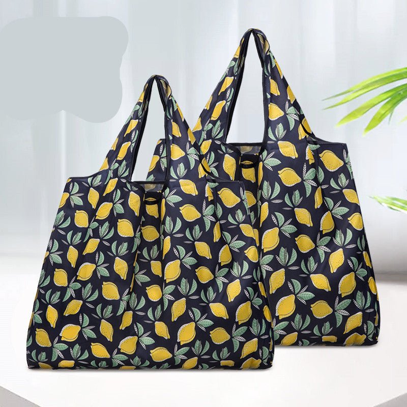 2-Pack Reusable Foldable Grocery Shopping Bags - Waterproof & Spacious Eco Bags - goosavvy.com