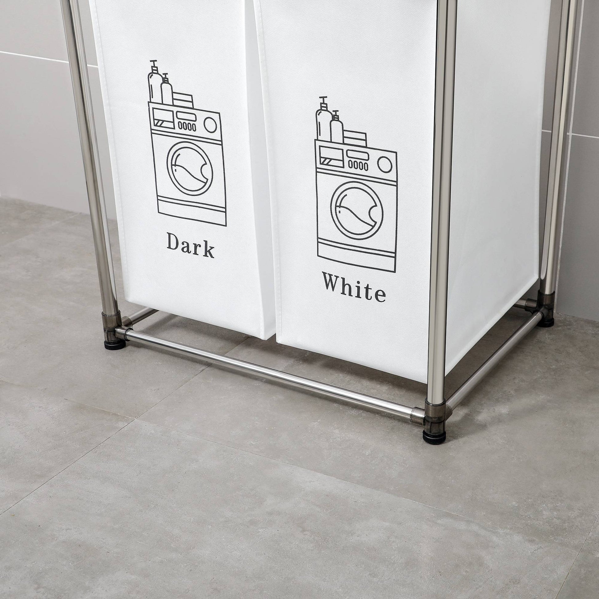 2 - Tier Laundry Hamper Sorter with 4 Removable Bags for Easy Organization - goosavvy.com