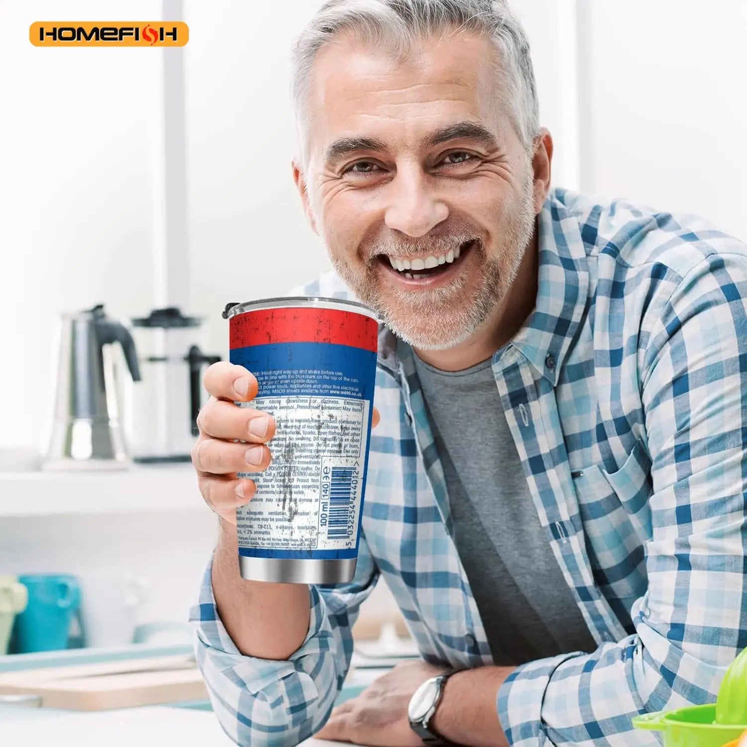 20oz Engine Oil Filter Style Stainless Steel Tumbler – Double - Wall Vacuum Insulated Cup with Lid & Straw, Hot & Cold Reusable Travel Flask - goosavvy.com