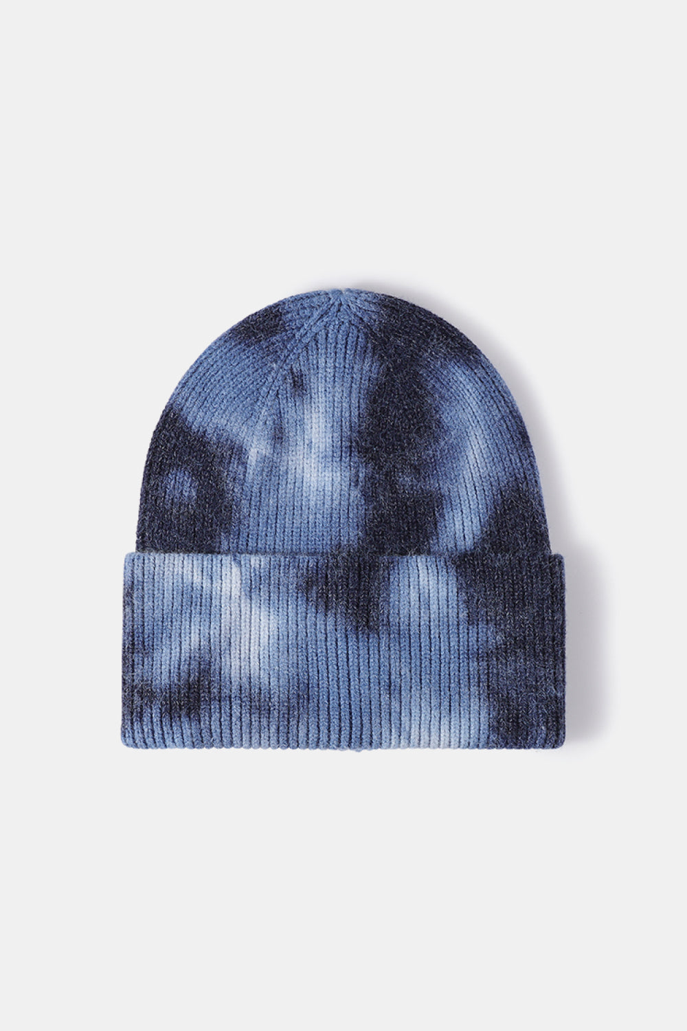 Ladies Tie-Dye Cuffed Rib-Knit Beanie Hat