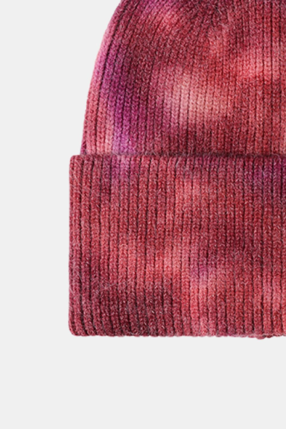 Ladies Tie-Dye Cuffed Rib-Knit Beanie Hat