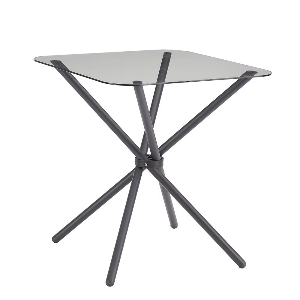 3 - Piece Modern Glass Dining Table Set with 2 Chairs – Square Table for Kitchen, Dining Room, or Office - goosavvy.com