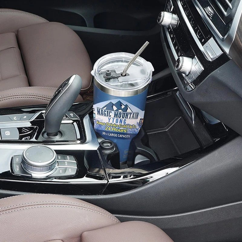 30oz Stainless Steel Ice Cup – Vacuum - Insulated Tumbler with Straw & Slide Lid | Keeps Drinks Cold Up to 24 Hours - goosavvy.com