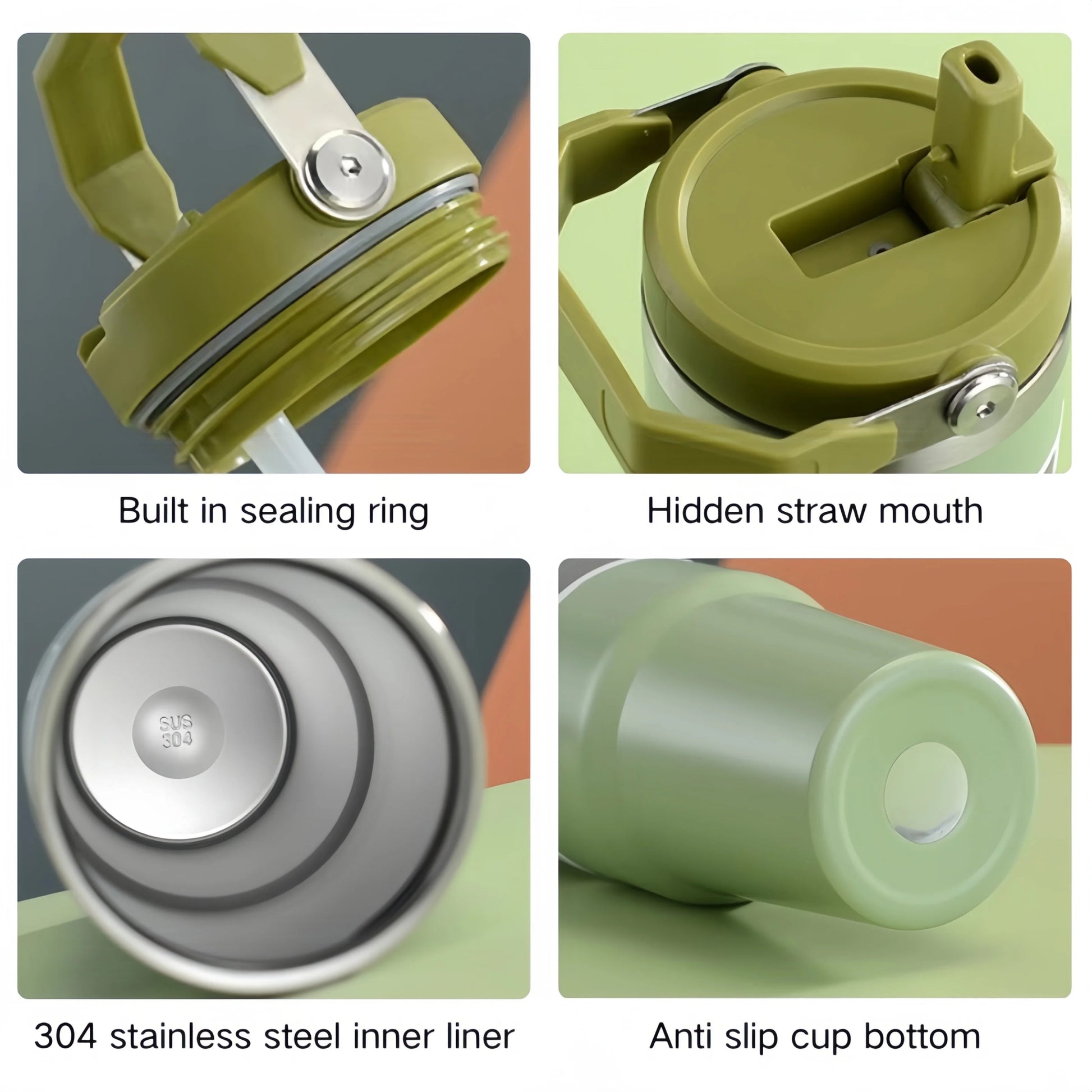 30oz Vacuum - Insulated Stainless Steel Travel Mug with Handle & Hidden Straw – Large Capacity Car Cup Thermos - goosavvy.com