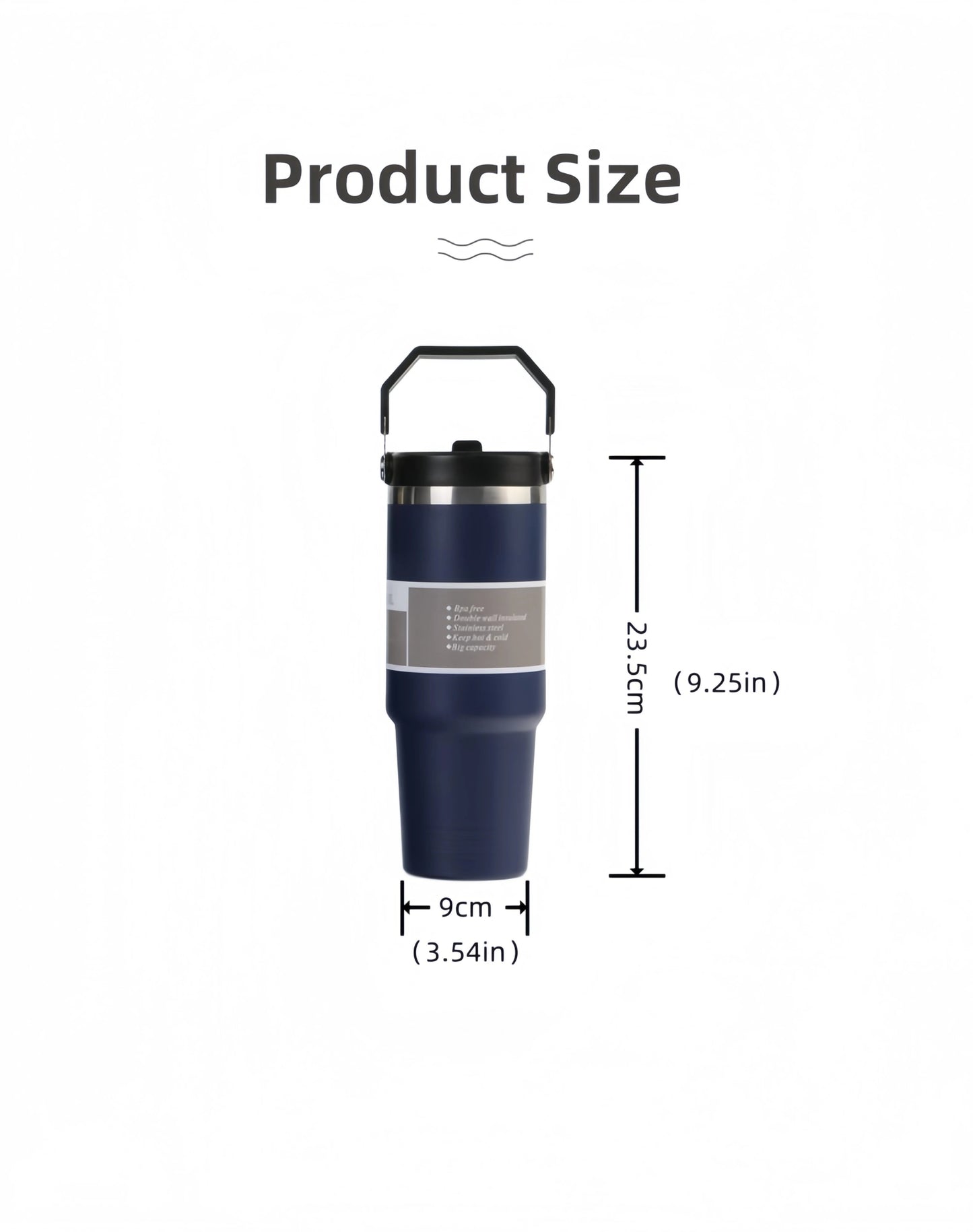 30oz Vacuum - Insulated Stainless Steel Travel Mug with Handle & Hidden Straw – Large Capacity Car Cup Thermos - goosavvy.com