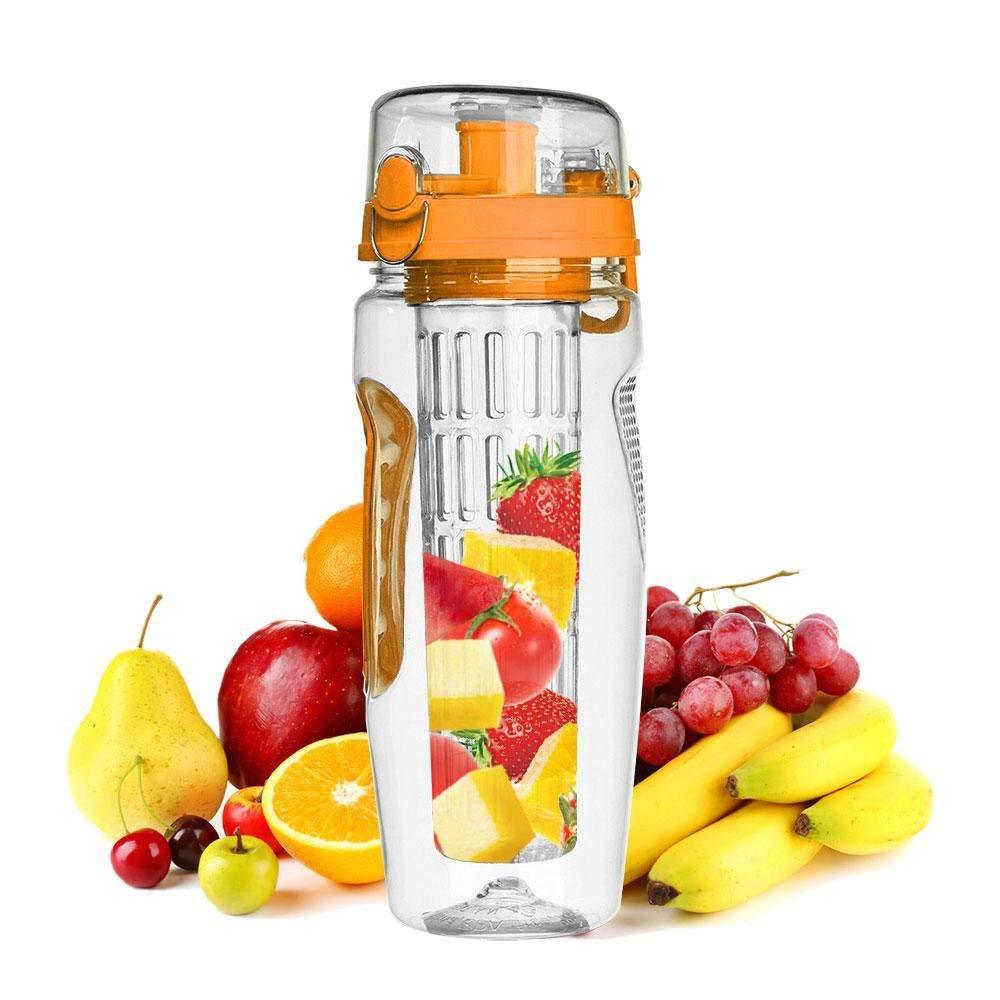 32oz BPA - Free Fruit Infuser Water Bottle – Leakproof, Tritan Plastic, Juice & Sports Drink Shaker - goosavvy.com