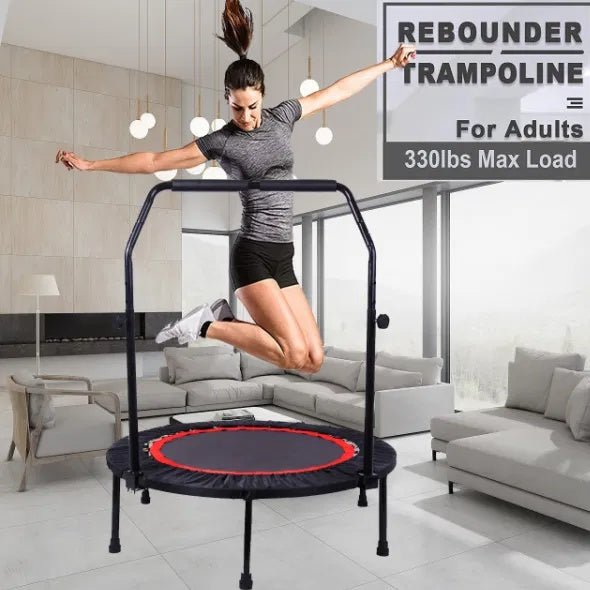 40" Foldable Mini Exercise Trampoline for Adults & Kids, 300 lbs Capacity - goosavvy.com