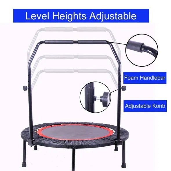 40" Foldable Mini Exercise Trampoline for Adults & Kids, 300 lbs Capacity - goosavvy.com