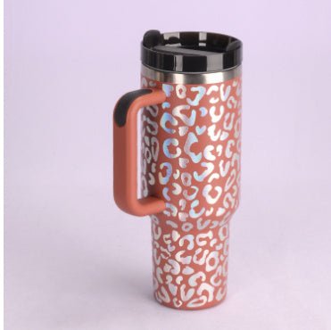 40 Oz Insulated Stainless Steel Tumbler with Handle, Straw, and Lid – Spill-Proof, Portable Coffee Cup for Car, Gym, Office, and Travel - goosavvy.com