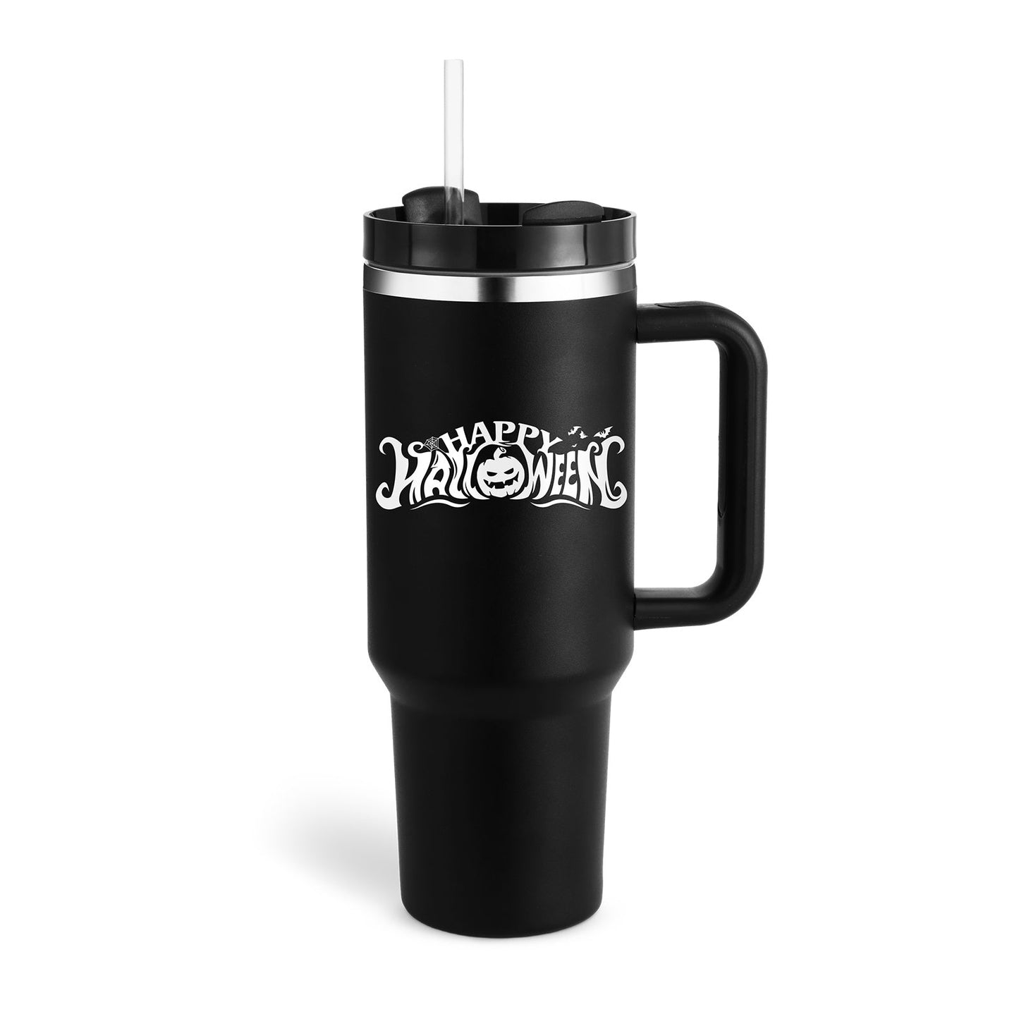 40 Oz Insulated Stainless Steel Tumbler with Handle, Straw, and Lid – Spill-Proof, Portable Coffee Cup for Car, Gym, Office, and Travel - goosavvy.com