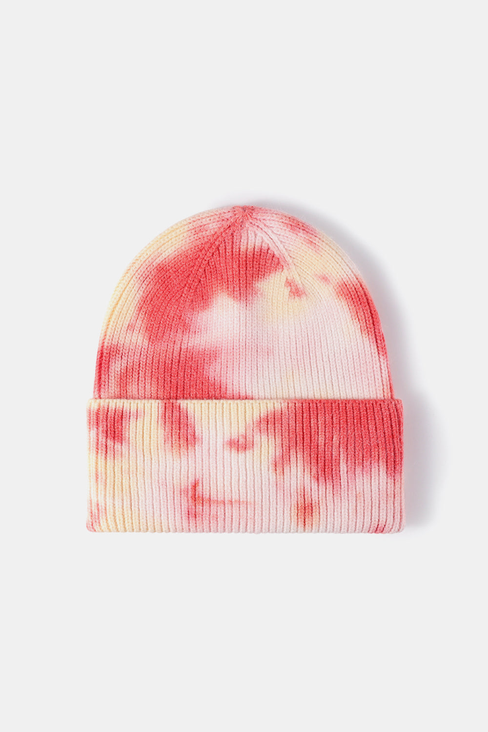 Ladies Tie-Dye Cuffed Rib-Knit Beanie Hat