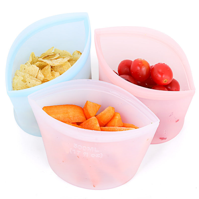 Silicone Food Storage Bags – 3 Pack (500ml, 1000ml, 1500ml)