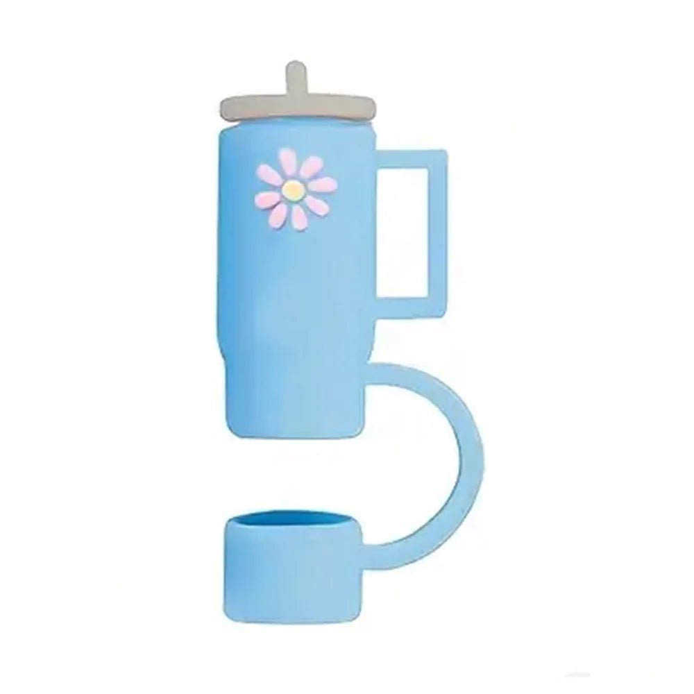 5 - Pack Silicone Straw Covers for Stanley 30 & 40 Oz Tumblers – Cute Mini Tumbler with Flower Design (10mm) - goosavvy.com