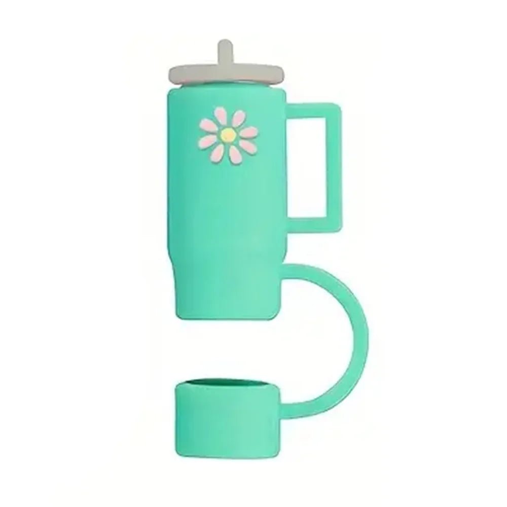 5 - Pack Silicone Straw Covers for Stanley 30 & 40 Oz Tumblers – Cute Mini Tumbler with Flower Design (10mm) - goosavvy.com