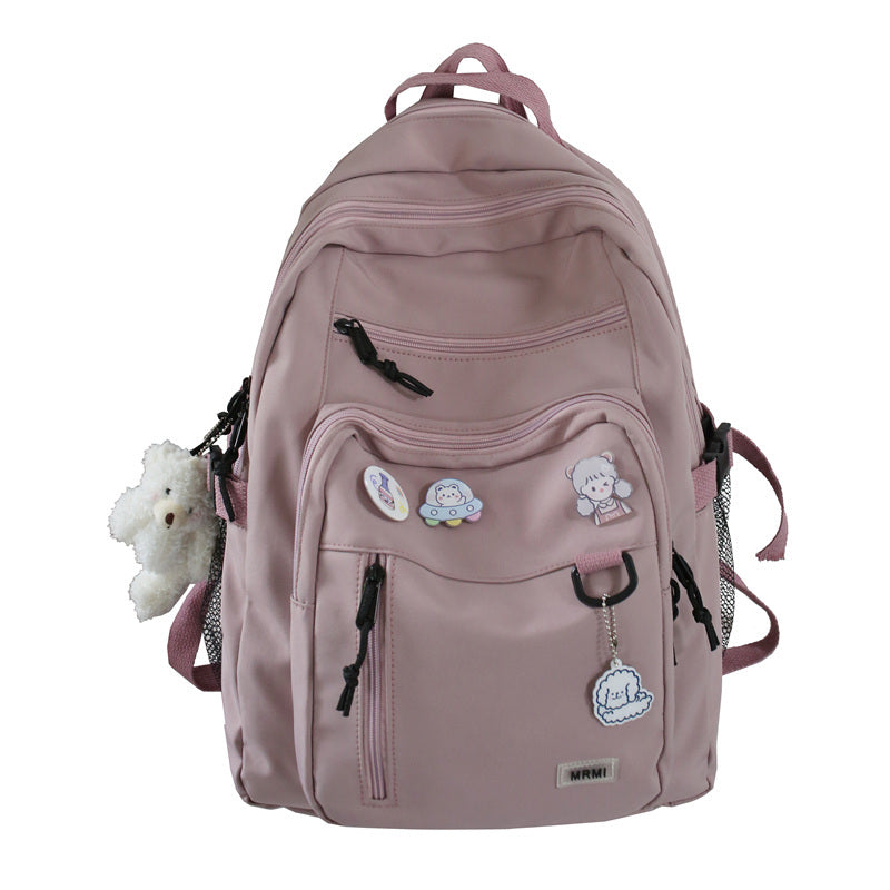 Stylish Multi-Pocket Canvas Backpack for Girls – Large Capacity and Waterproof