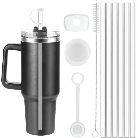 🥤 6 - Pack Tritan Replacement Straws & Spill Stopper Kit – For 30oz/40oz Tumblers - goosavvy.com