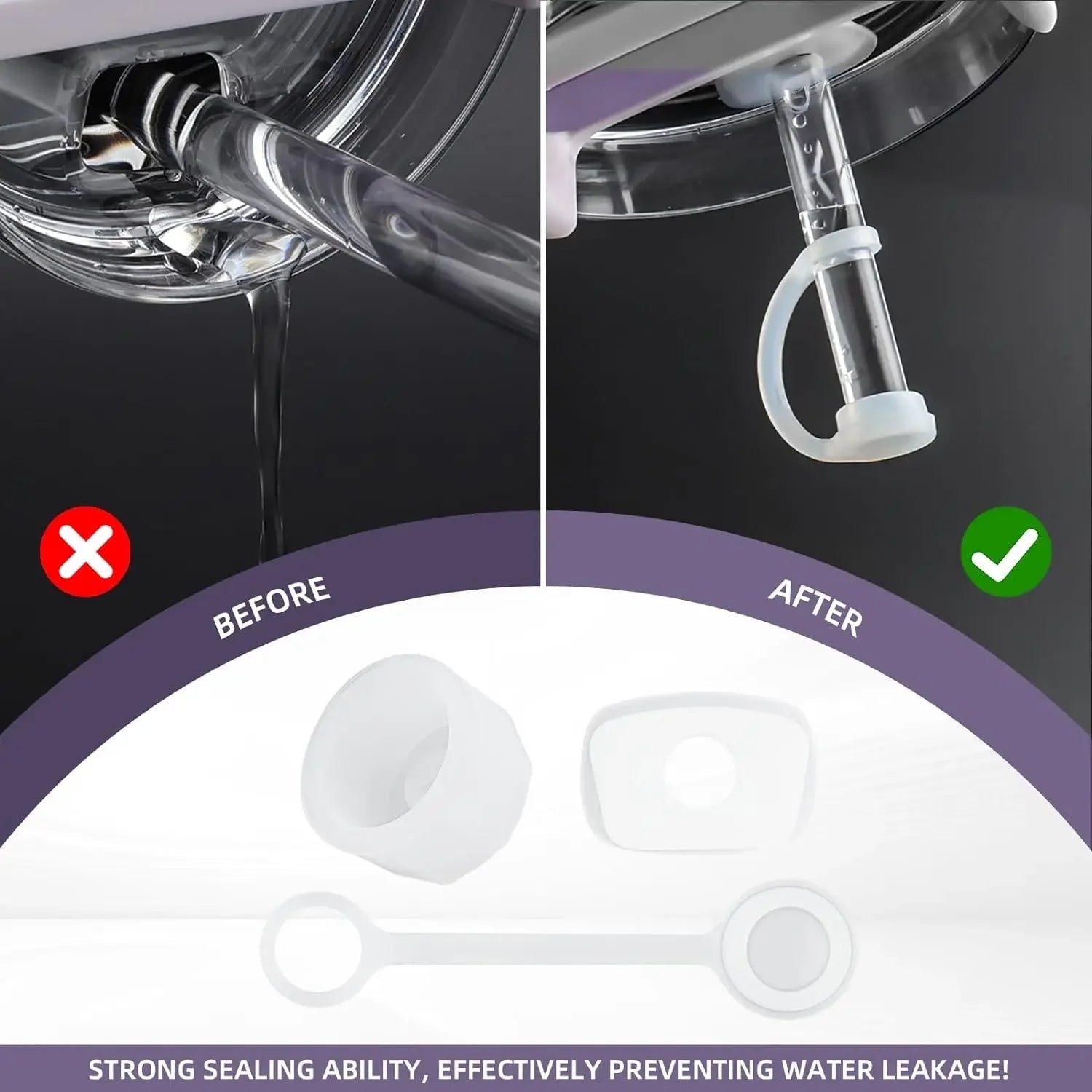 🥤 6 - Pack Tritan Replacement Straws & Spill Stopper Kit – For 30oz/40oz Tumblers - goosavvy.com