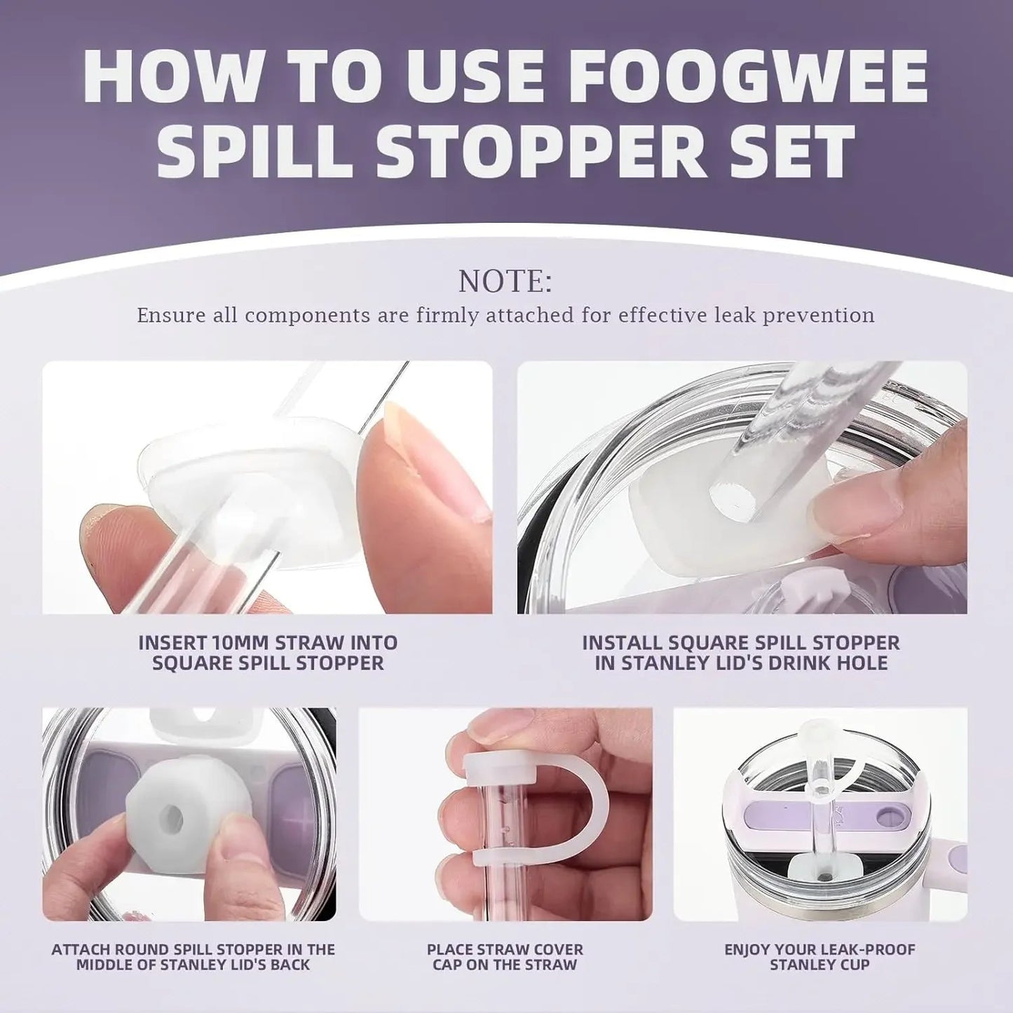 🥤 6 - Pack Tritan Replacement Straws & Spill Stopper Kit – For 30oz/40oz Tumblers - goosavvy.com