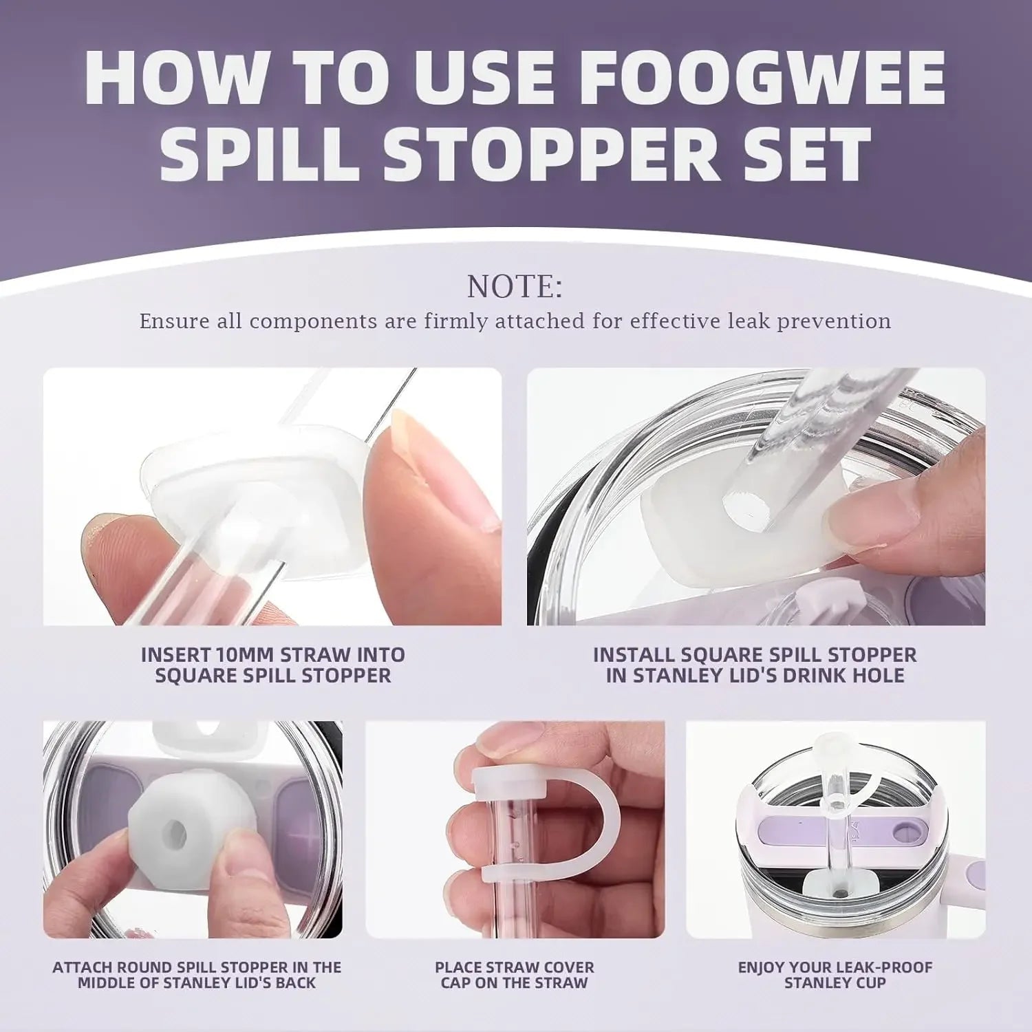 🥤 6 - Pack Tritan Replacement Straws & Spill Stopper Kit – For 30oz/40oz Tumblers - goosavvy.com