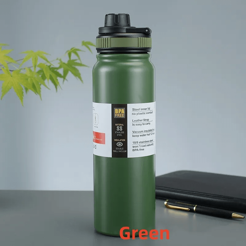 600ML / 800ML Portable Thermos Water Bottle | With Removable Tea Filter | Carry Loop on the Lid - goosavvy.com