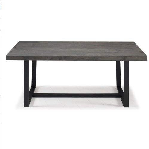 72 - Inch Rustic Farmhouse Solid Wood Dining Table with Distressed Finish - goosavvy.com