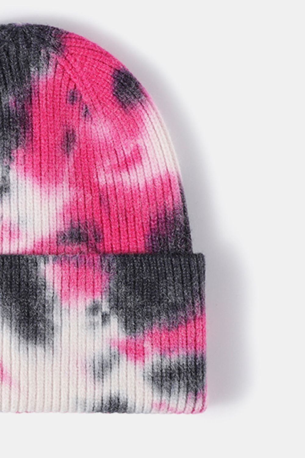 Ladies Tie-Dye Cuffed Rib-Knit Beanie Hat