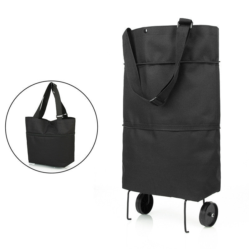 Reusable Foldable Shopping Bag with Wheels – Convertible Cart Tote