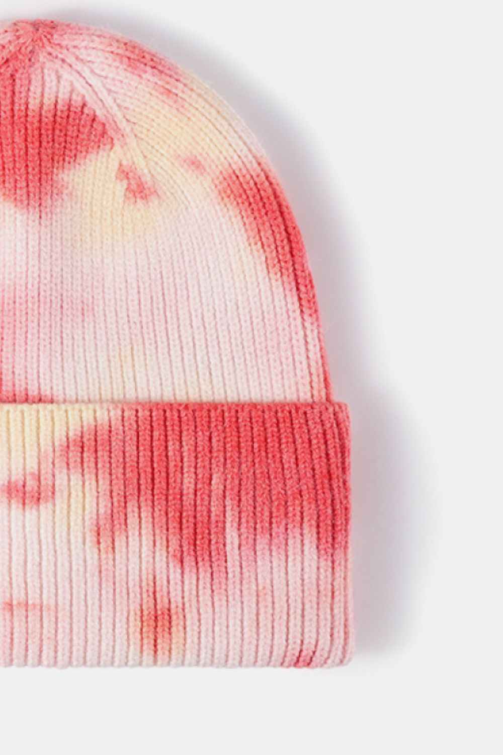 Ladies Tie-Dye Cuffed Rib-Knit Beanie Hat