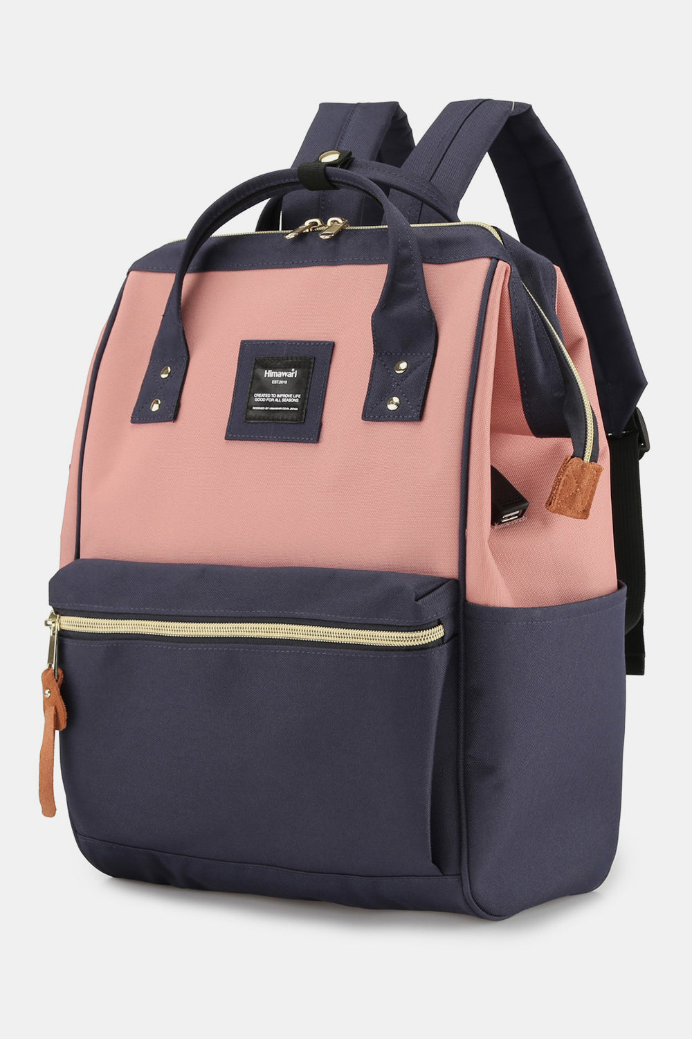 Himawari Waterproof Canvas Backpack with Side Pockets