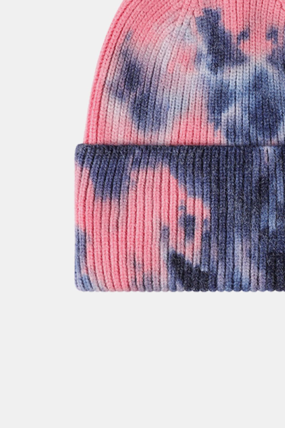 Ladies Tie-Dye Cuffed Rib-Knit Beanie Hat