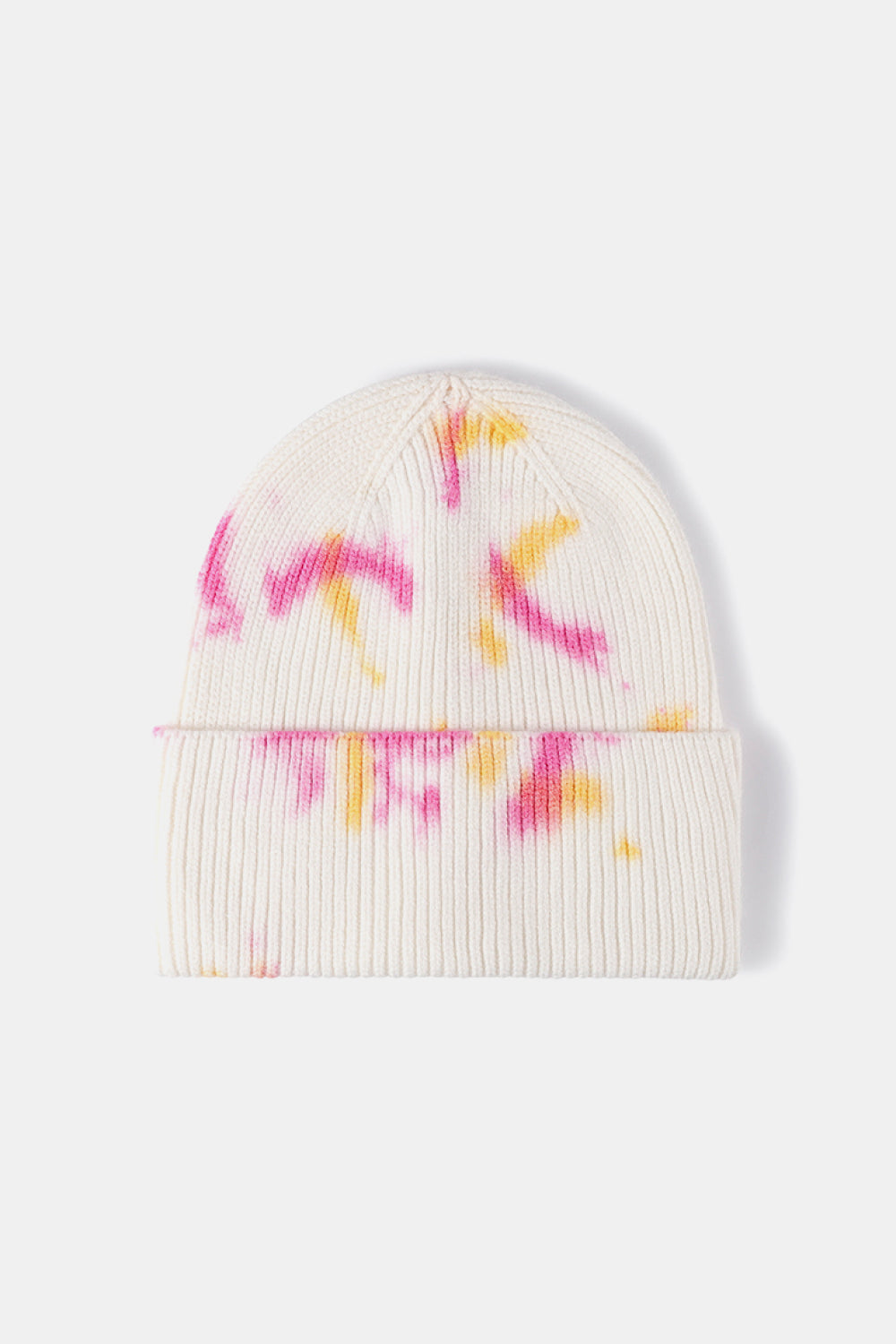 Ladies Tie-Dye Cuffed Rib-Knit Beanie Hat