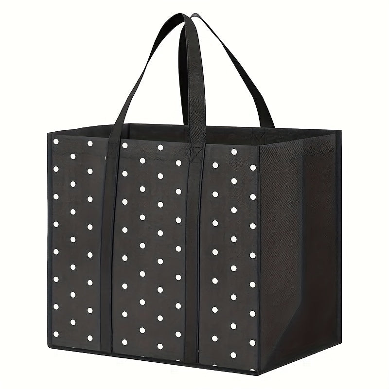 1pc Foldable Reusable Shopping Tote Bag – Water-Resistant & Heavy-Duty for Groceries – Reinforced Handles, Choose from 4 Stylish Patterns