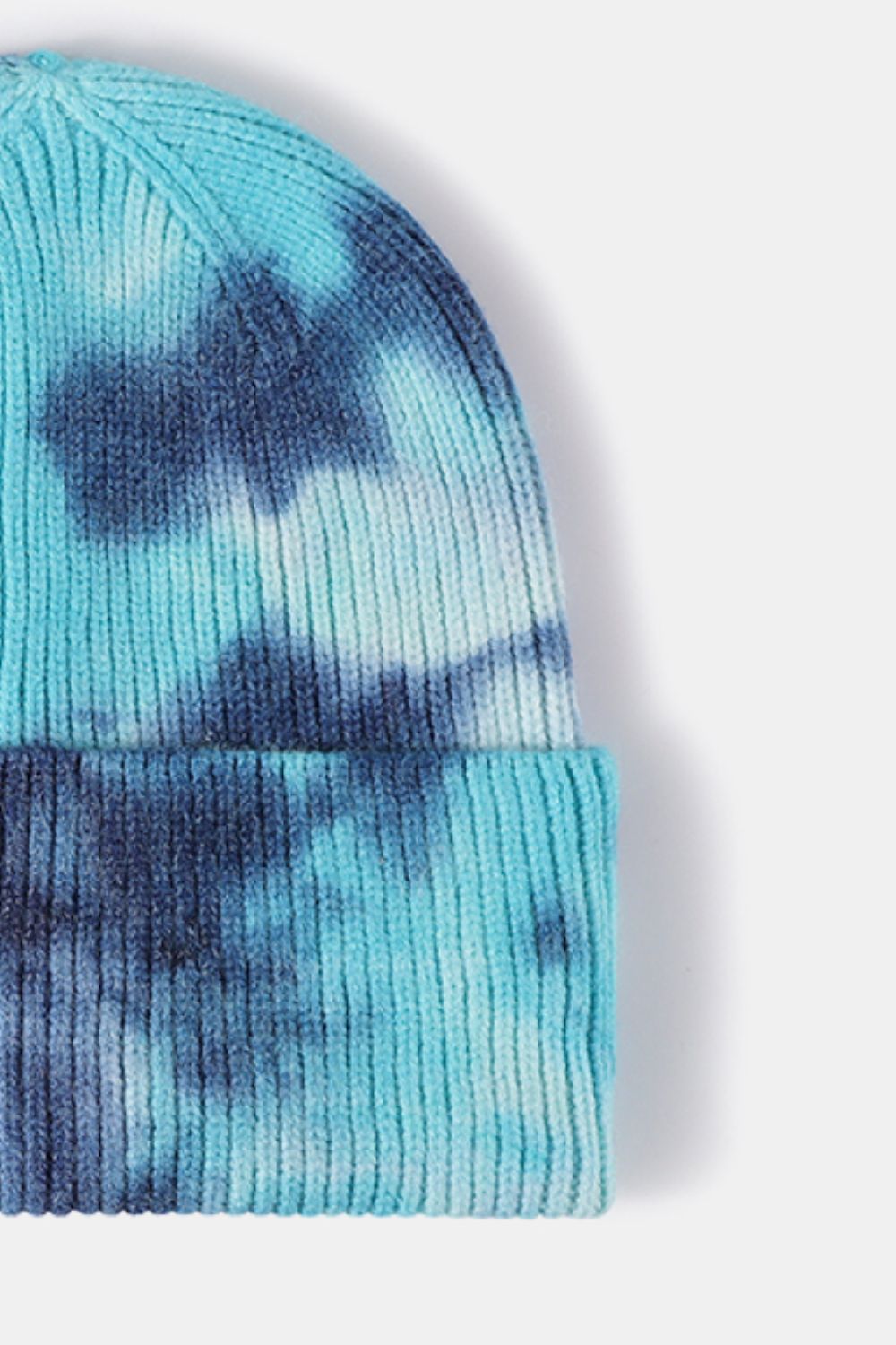 Ladies Tie-Dye Cuffed Rib-Knit Beanie Hat