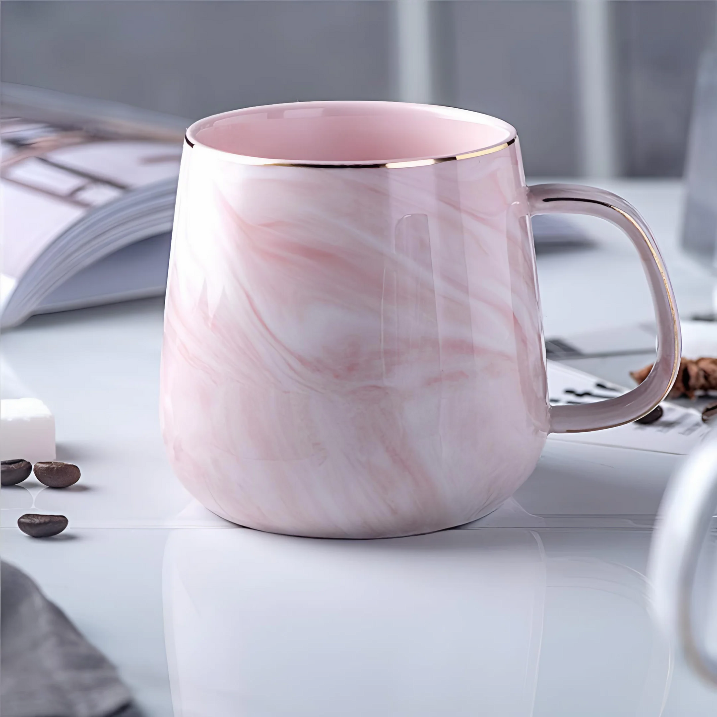 CasaVero's Elegant Marble Look Ceramic Mug - goosavvy.com