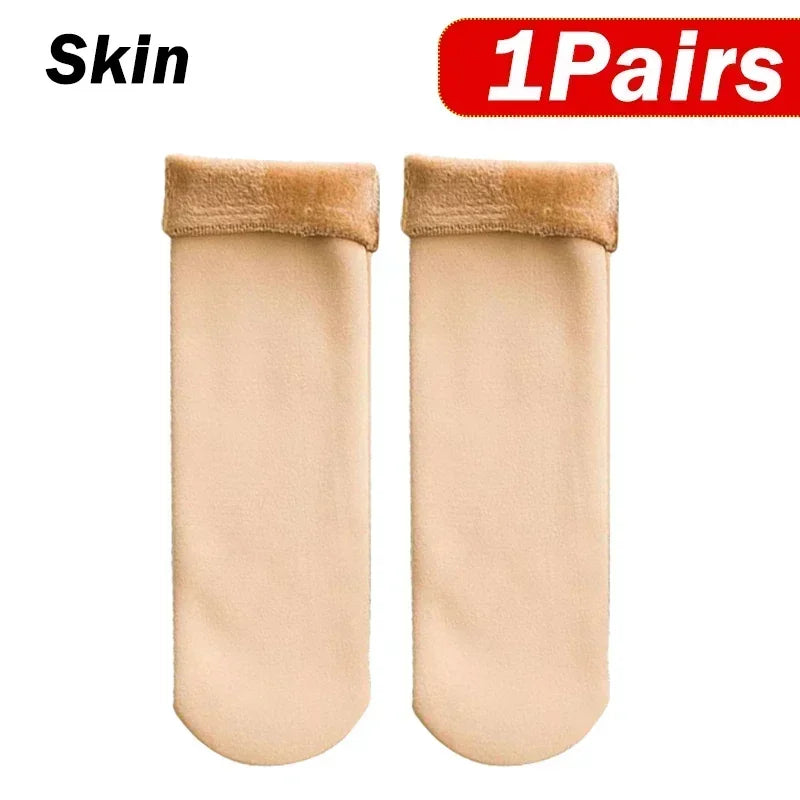 🧦 Women’s Ultra-Thick Thermal Velvet Socks – Plush-Lined Winter Floor & Snow Socks