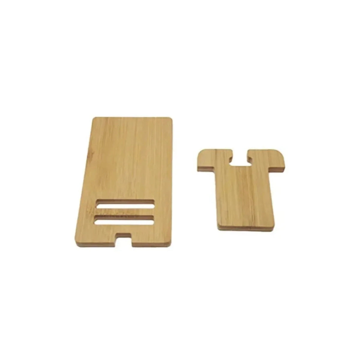 Bamboo Phone Stand with Charging Cable Slot