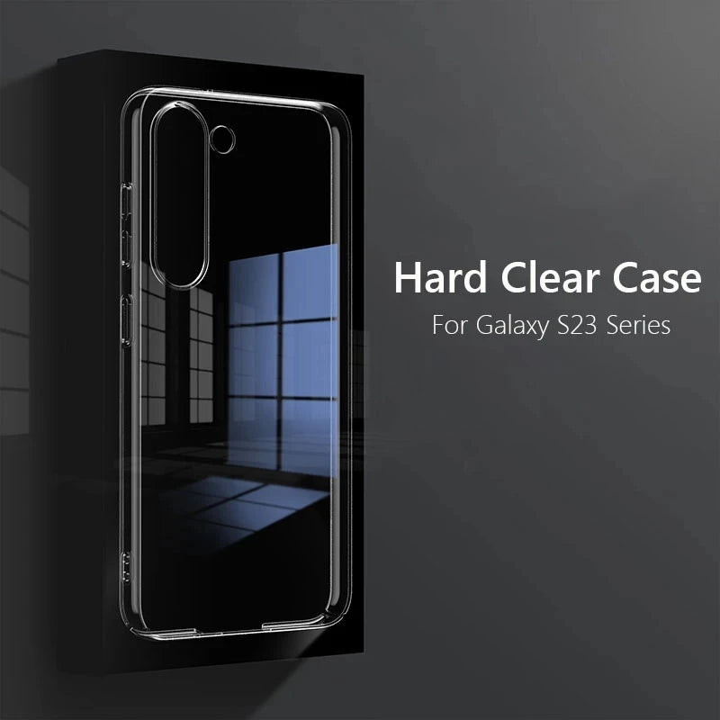 Clear Hard Phone Case for Samsung Galaxy S Series & Note Models