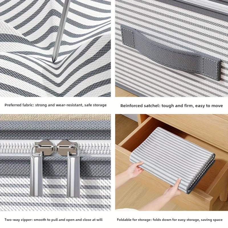 Under-Bed Clothes & Bedding Storage Bag with Clear Top – L & XL