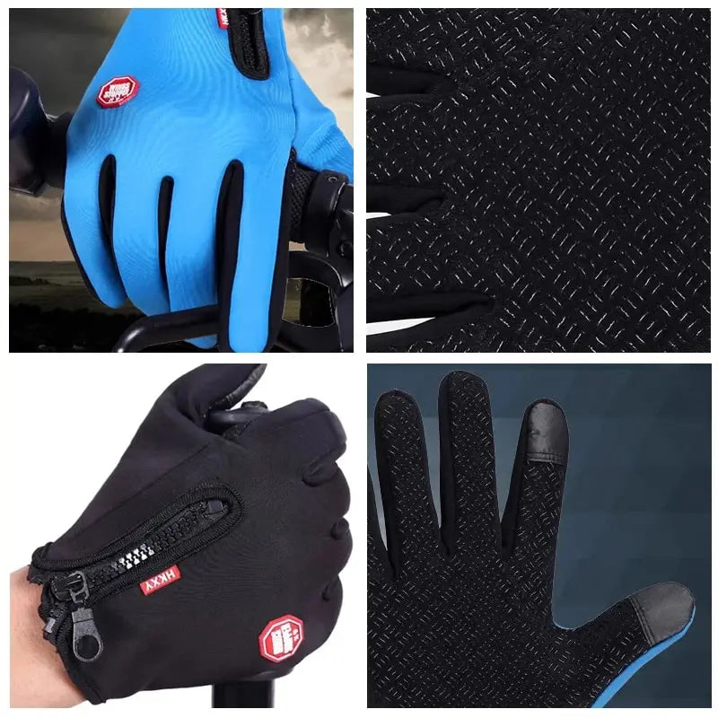 🧤 Thermal Winter Cycling Gloves – Waterproof, Touchscreen & Non-Slip