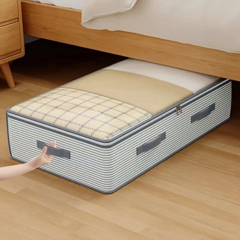 Under-Bed Clothes & Bedding Storage Bag with Clear Top – L & XL