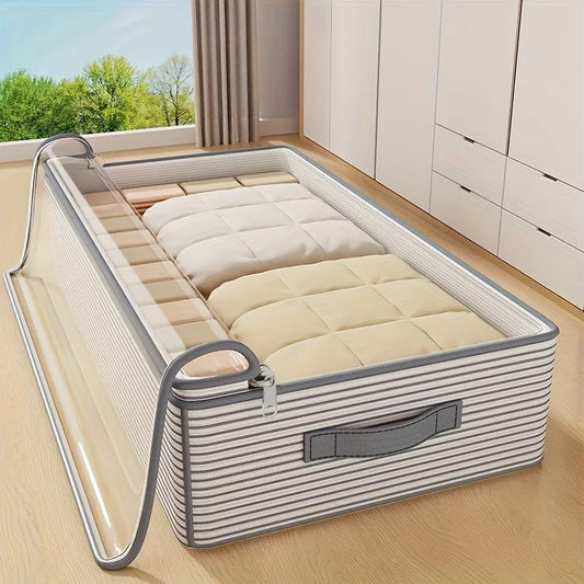 Under-Bed Clothes & Bedding Storage Bag with Clear Top – L & XL