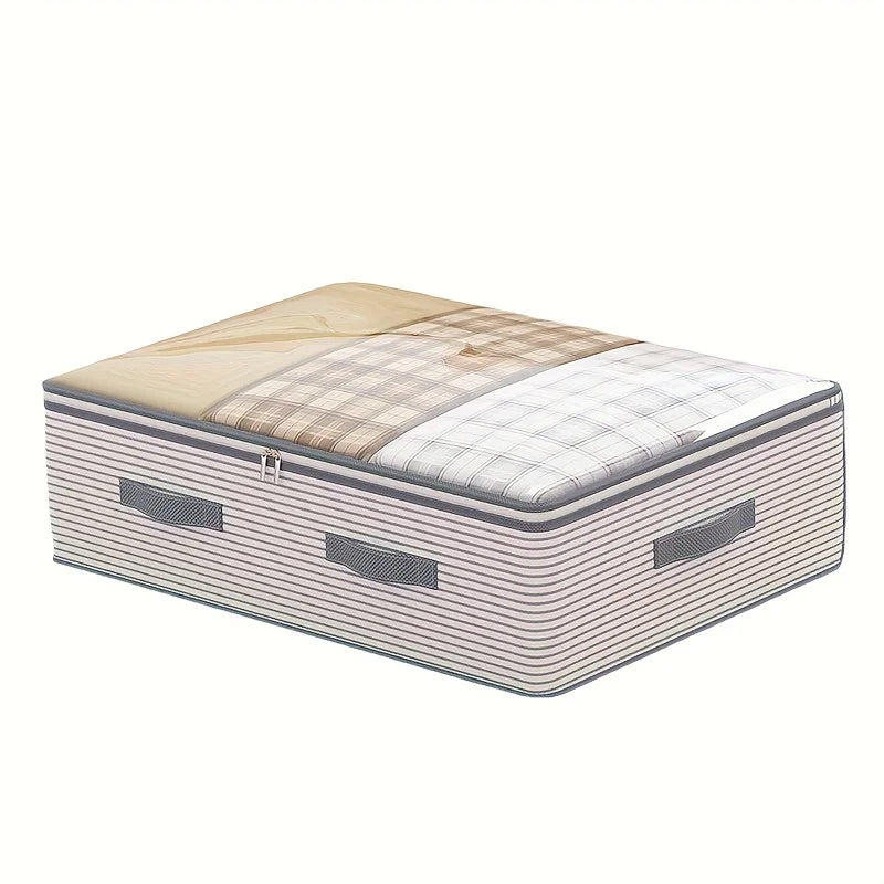 Under-Bed Clothes & Bedding Storage Bag with Clear Top – L & XL