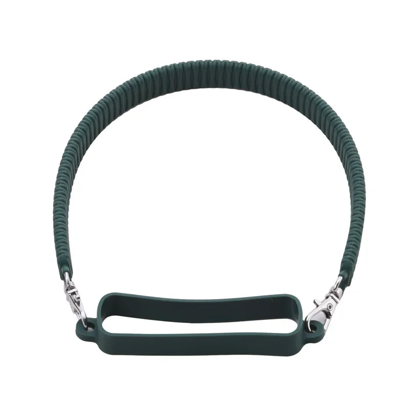 Soft Silicone Ribbed Tumbler Handle Strap – Portable Carrier Sling for 8-40oz Water Bottles