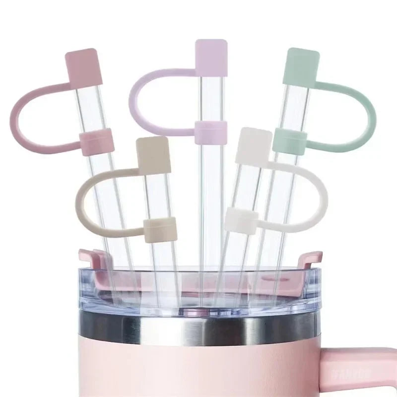 🥤 5-Pack Silicone Straw Covers for Stanley 20, 30 & 40 oz – Dust-Proof & Leak-Resistant Toppers (10mm)