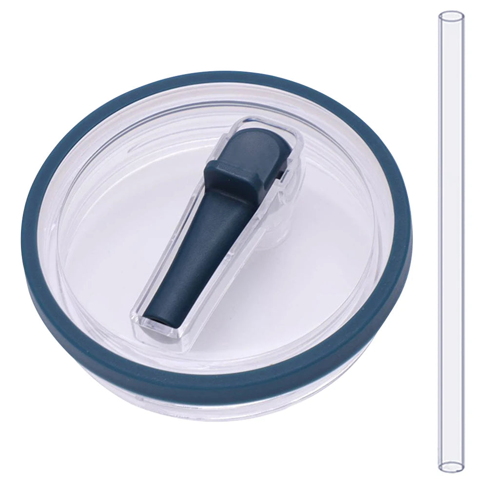 🥤 Spill-Proof Flip Straw Replacement Lid for 40oz Tumblers – Reusable Leak-Resistant Cover with Straw