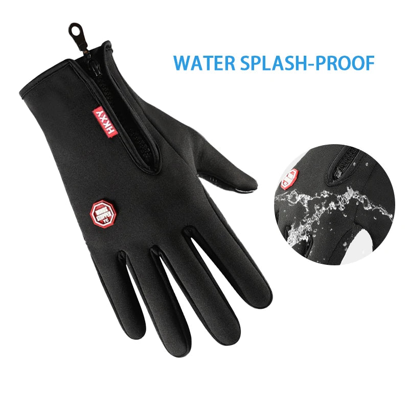 🧤 Thermal Winter Cycling Gloves – Waterproof, Touchscreen & Non-Slip